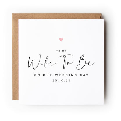 Personalised Wife To Be Wedding Card