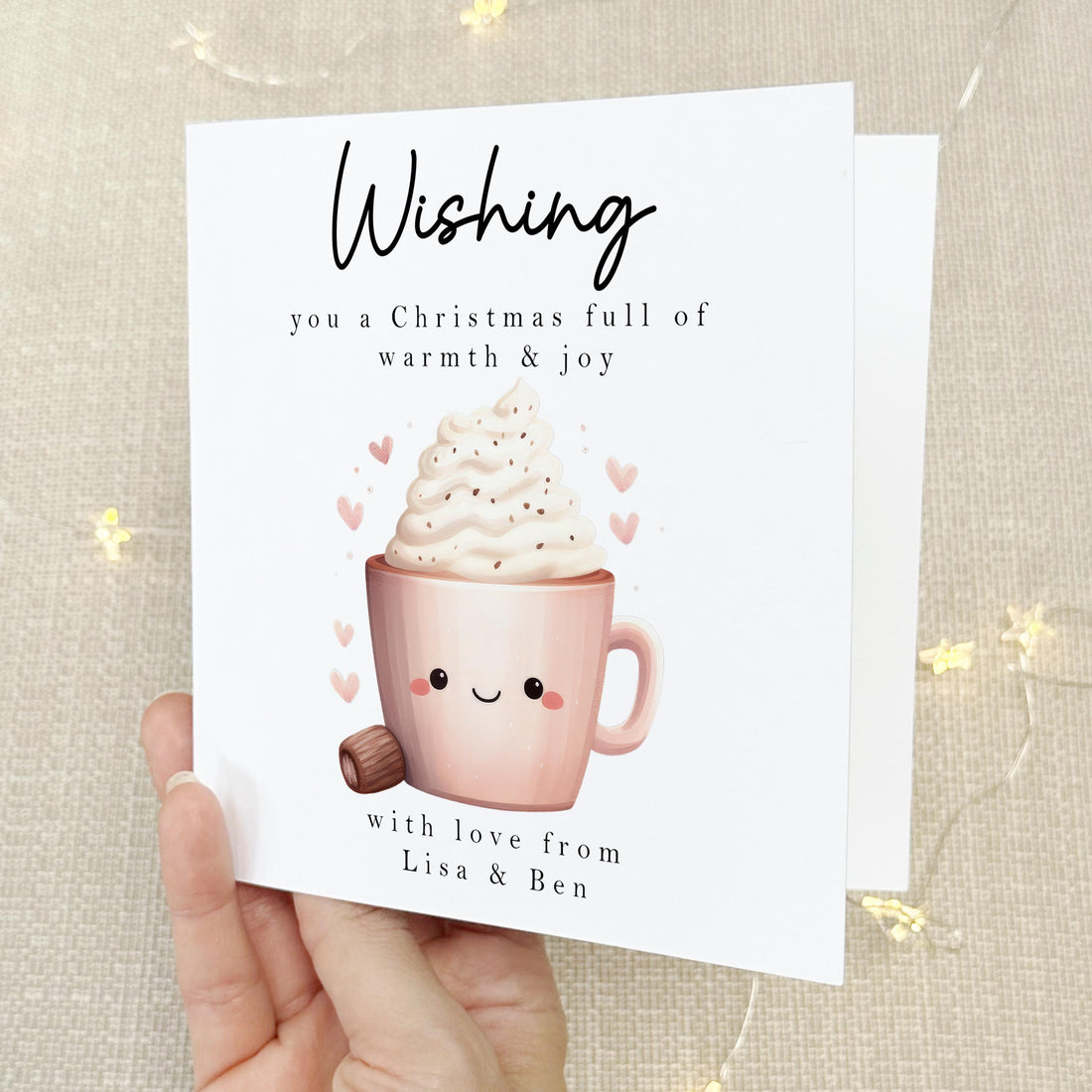Personalised Hot Chocolate Christmas Card
