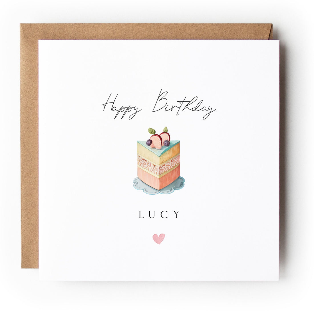 Personalised Birthday Cake Card