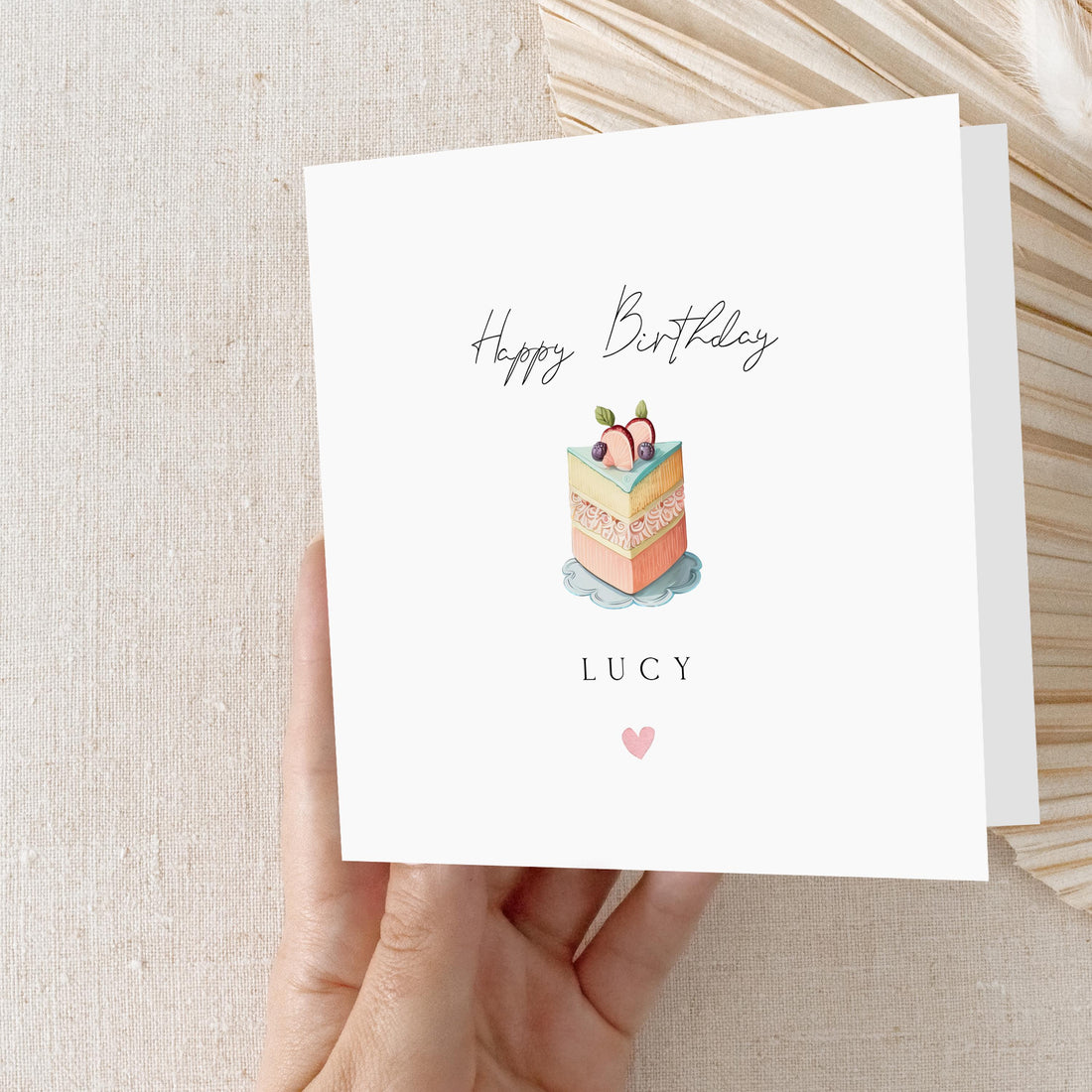 Personalised Birthday Cake Card