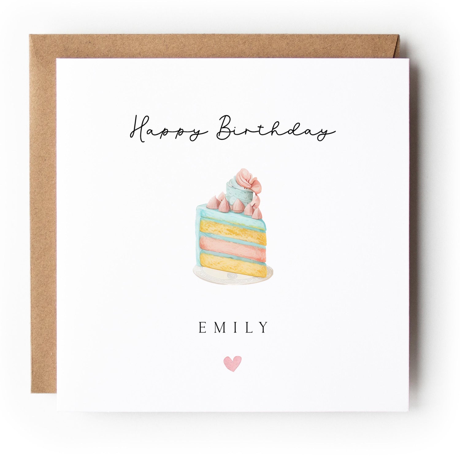 Personalised Birthday Cake Card