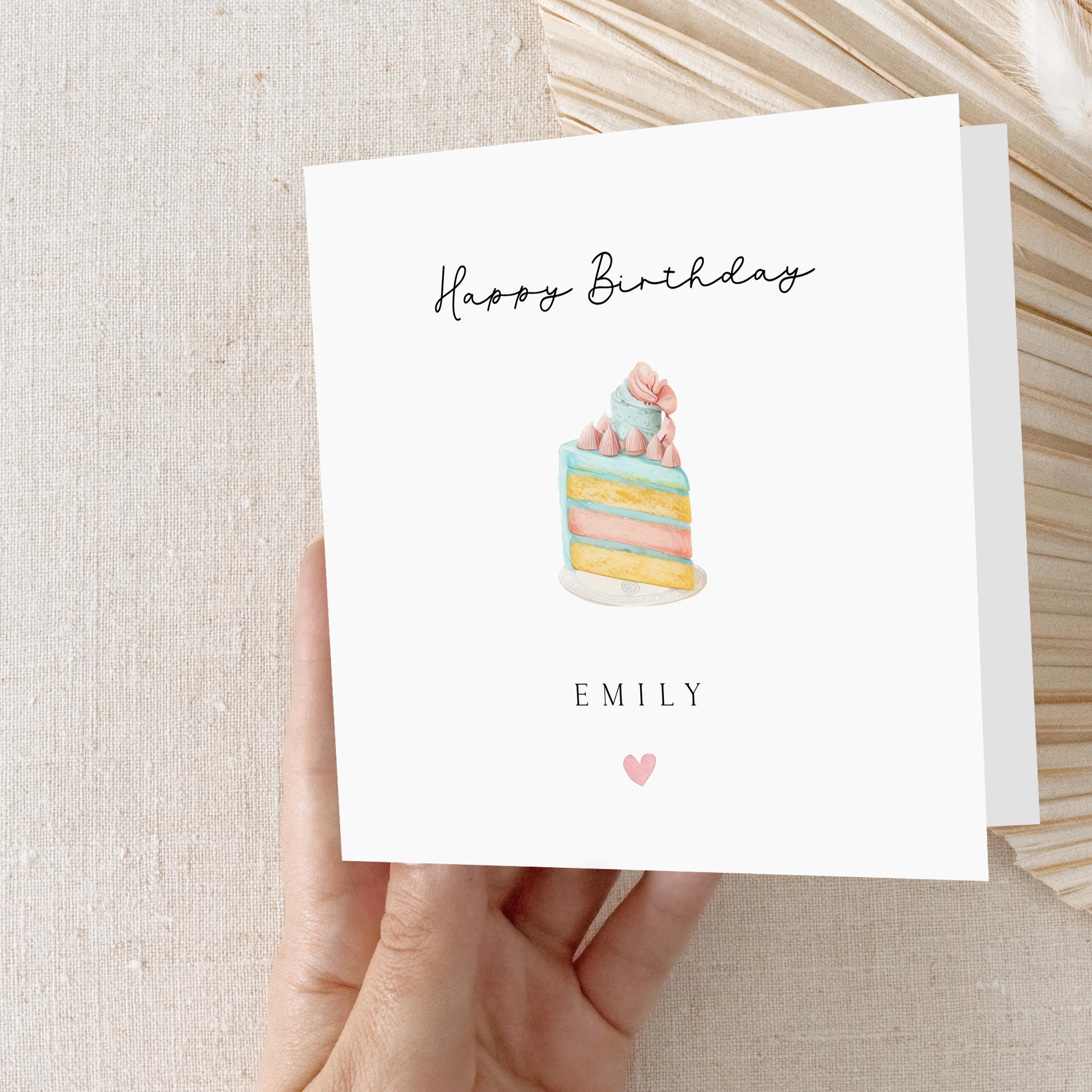 Personalised Birthday Cake Card