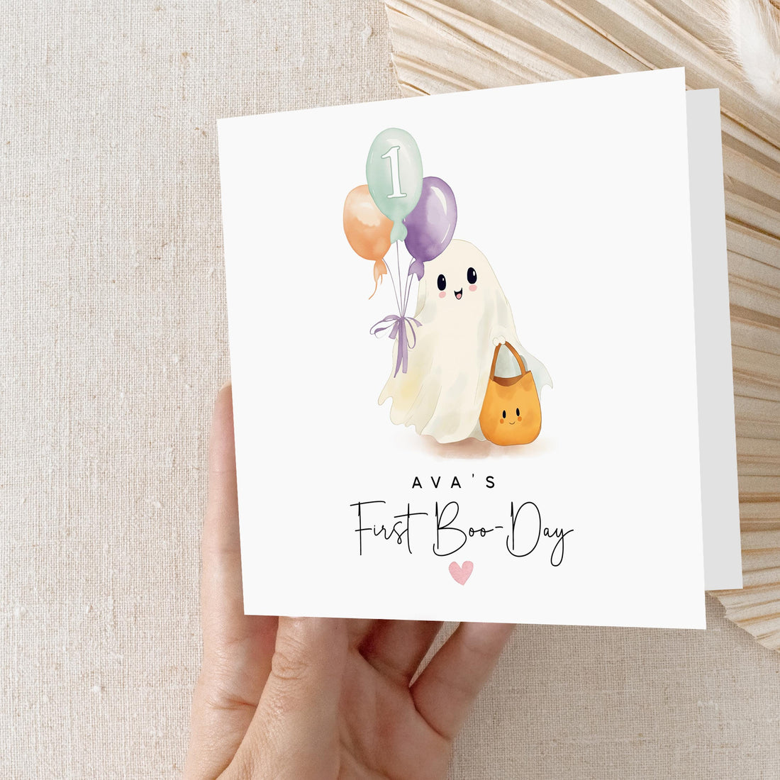 Personalised 1st Birthday Ghost Card
