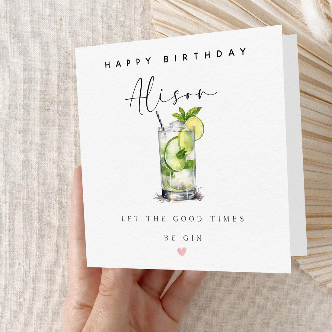 Personalised Let The Good Times Be Gin Card