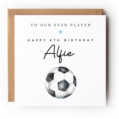 Personalised Football Birthday Card