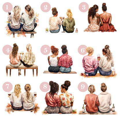 Personalised Bestie Card, Card For Best Friend, Happy Birthday Card For Bestie, Best Friend Birthday Gift, For Her, Kraft Envelope Included