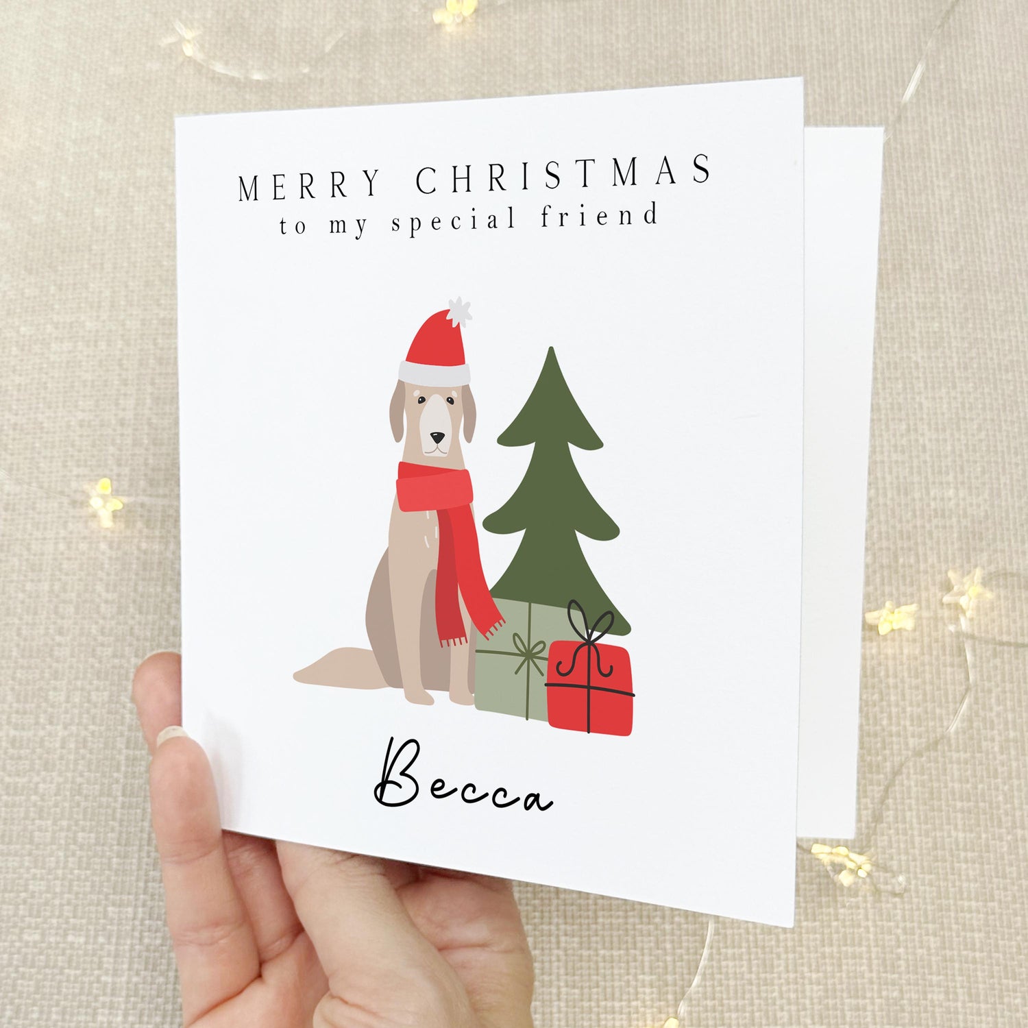 Personalised Dog Christmas Card