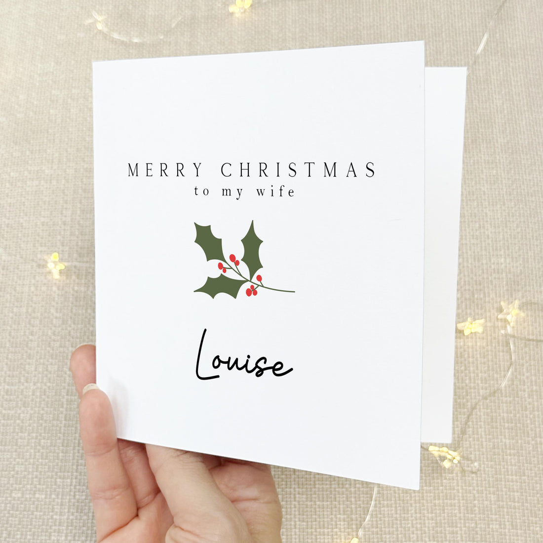 Personalised Christmas Card To My Wife