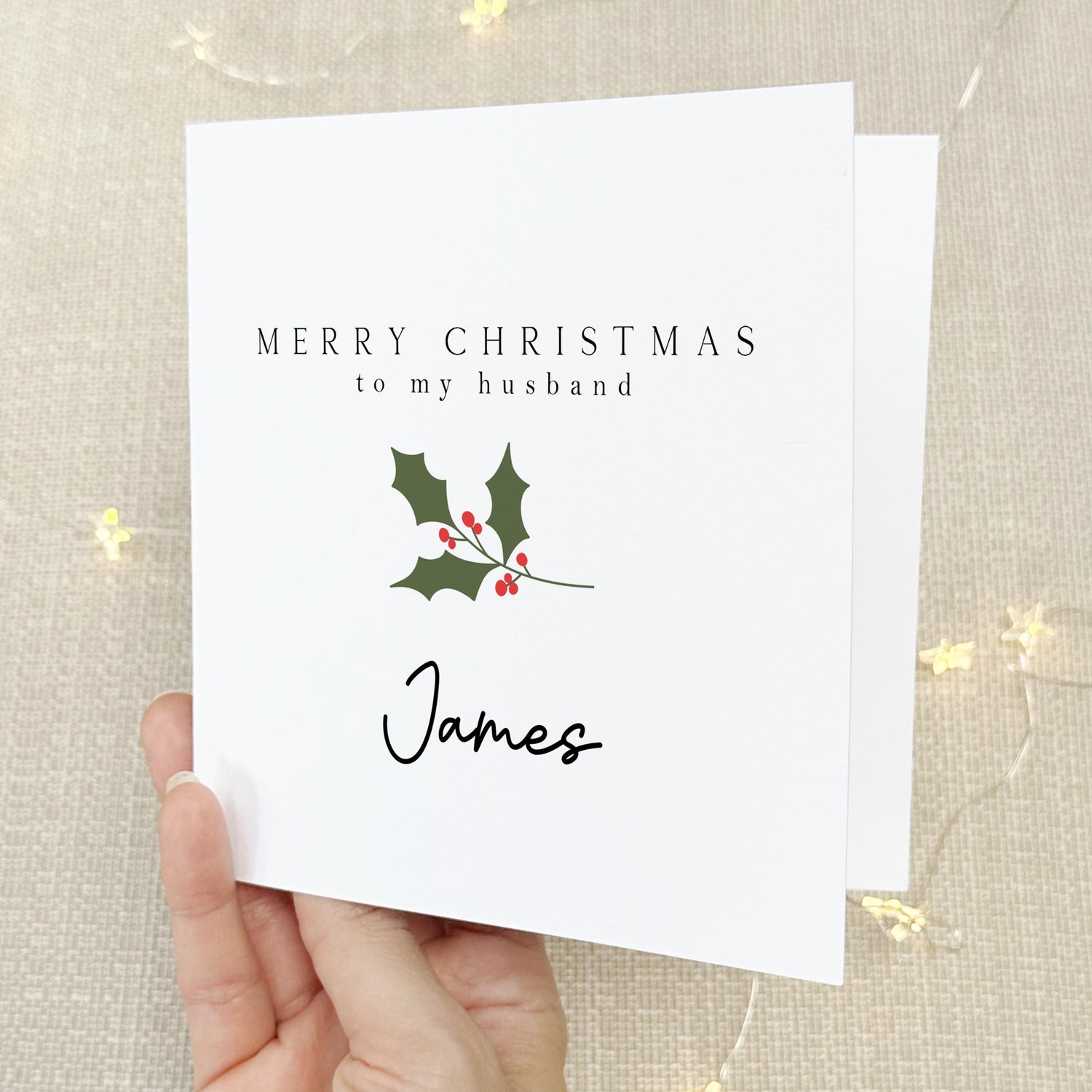 Personalised Christmas Card To My Husband