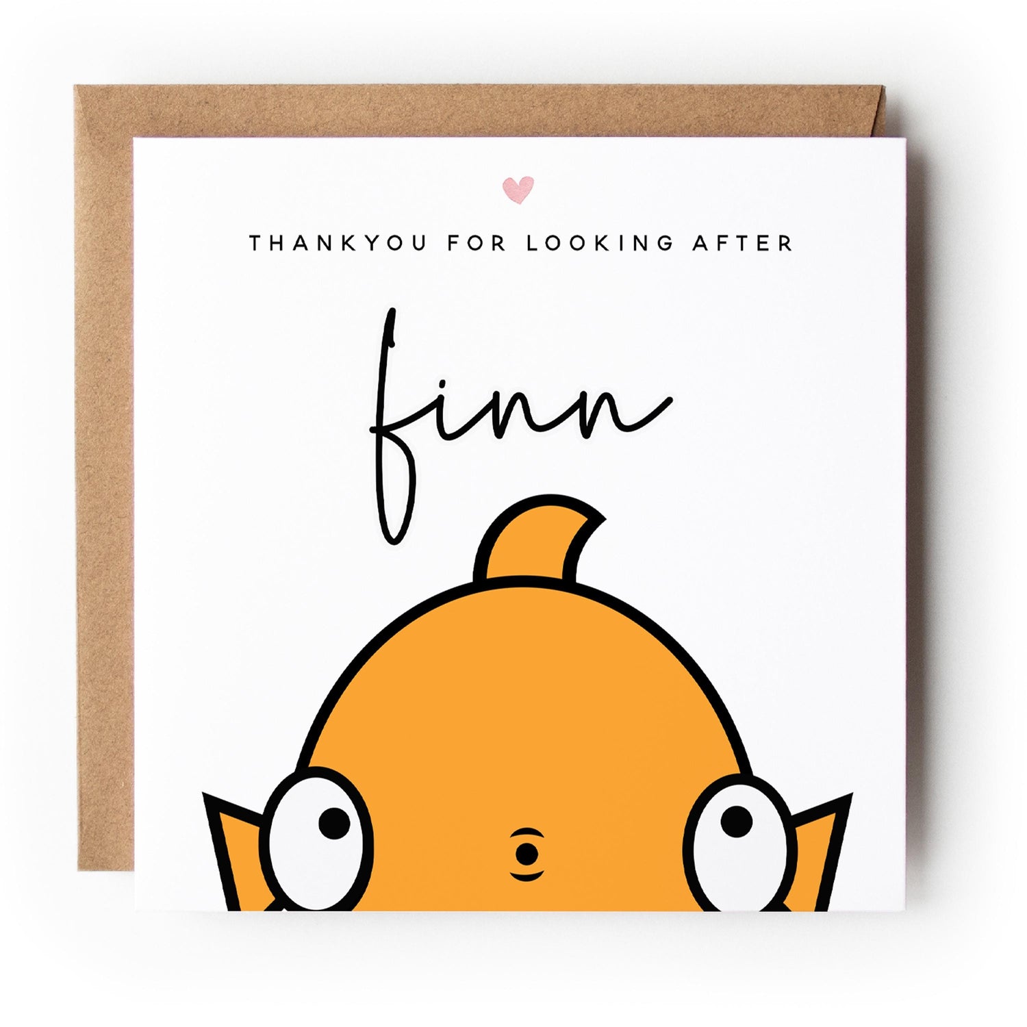 Personalised Pet Sitting Thankyou Card -Thank You For Looking After My Fish-Thank You Cards- Pet Owner