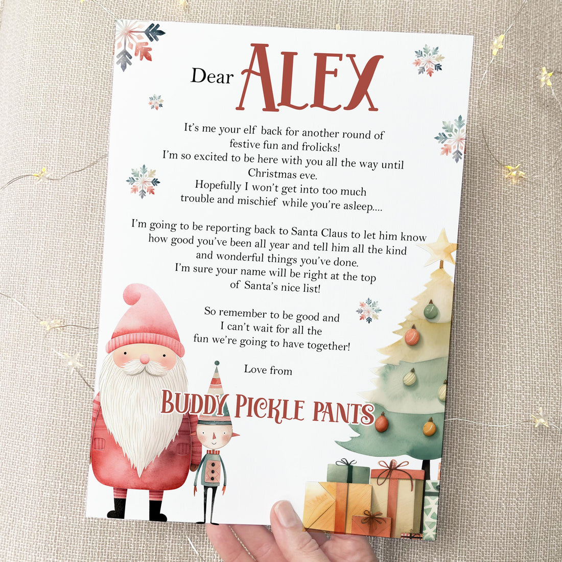 Personalised Elf Letter
