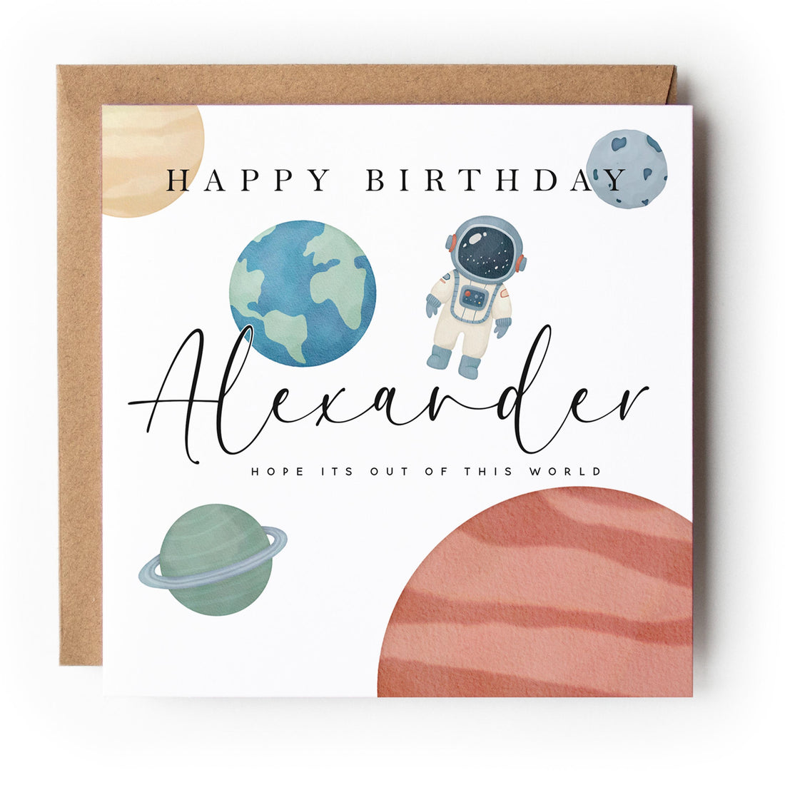 Personalised Astronaut Birthday Card