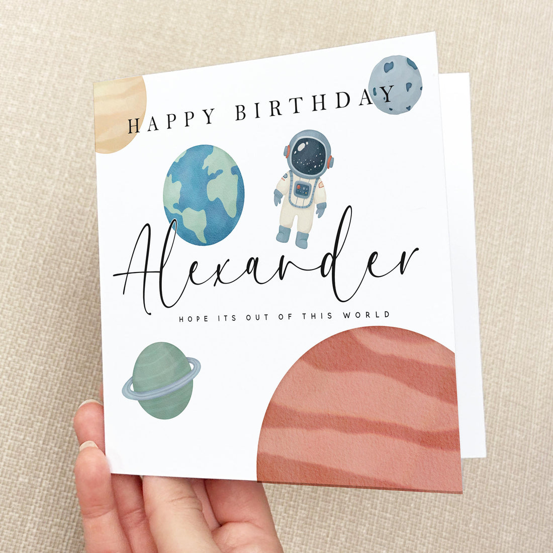 Personalised Astronaut Birthday Card