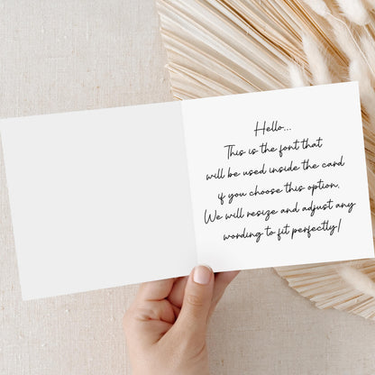 Mum Wedding Day Card-Card For Mum, Wedding Thank You Card, Mother Of The Bride Card, Wedding Day Keepsake Gift 6 x 6 Card, Kraft Envelope