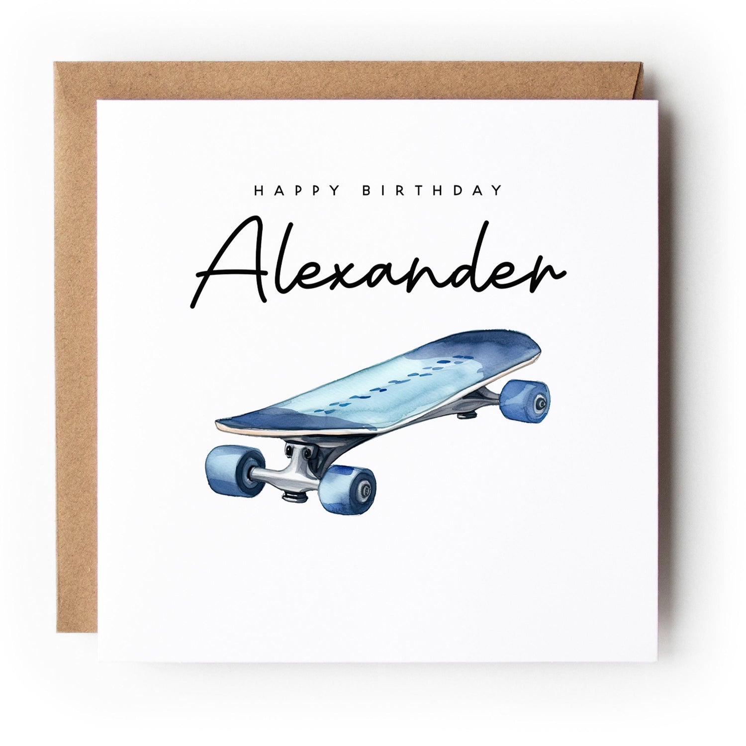 Personalised Skateboard Card