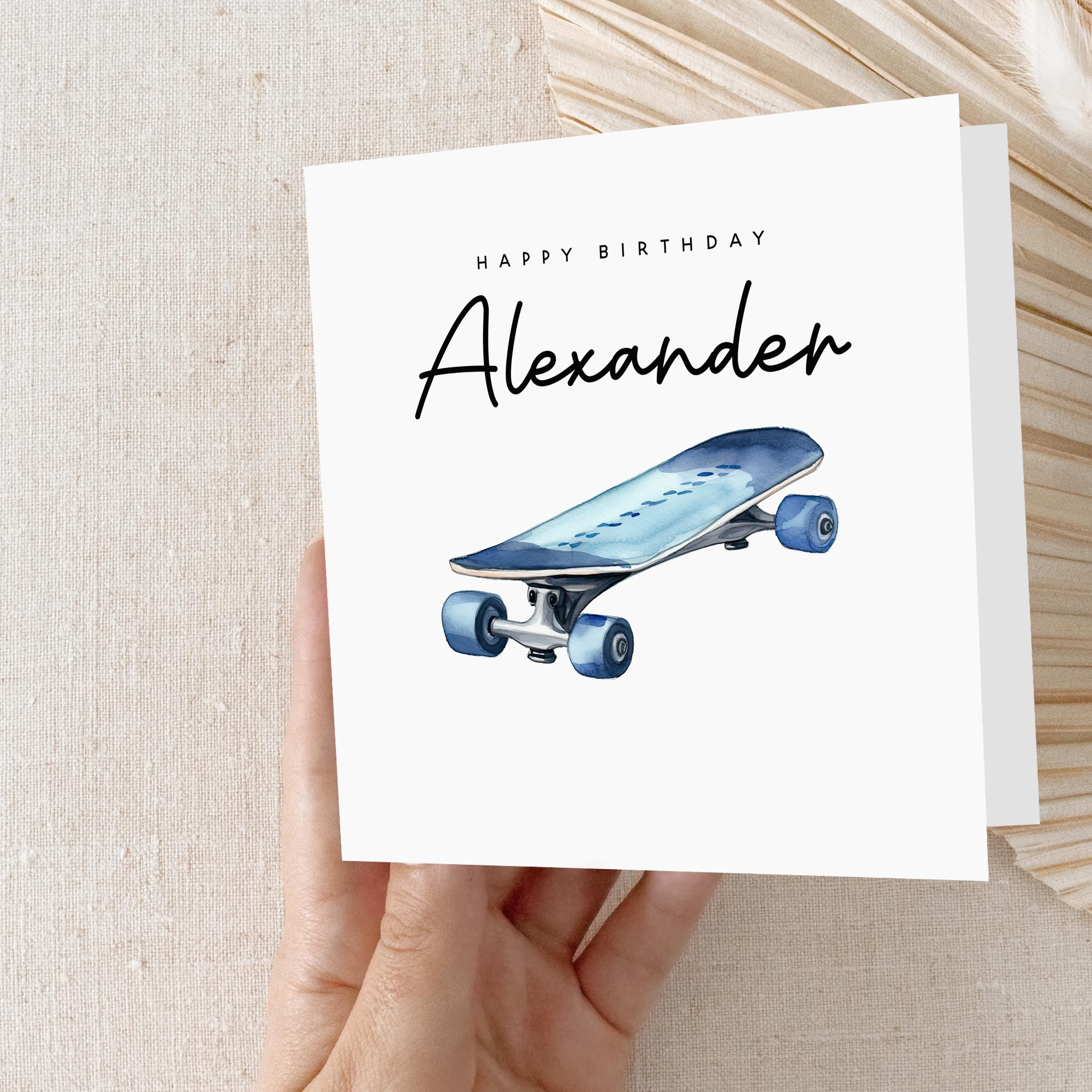 Personalised Skateboard Card