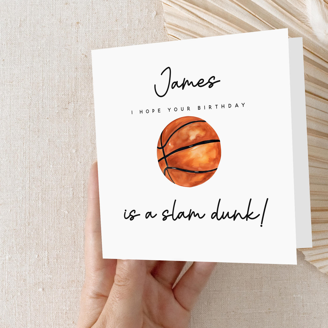 Basketball Birthday Card Personalised