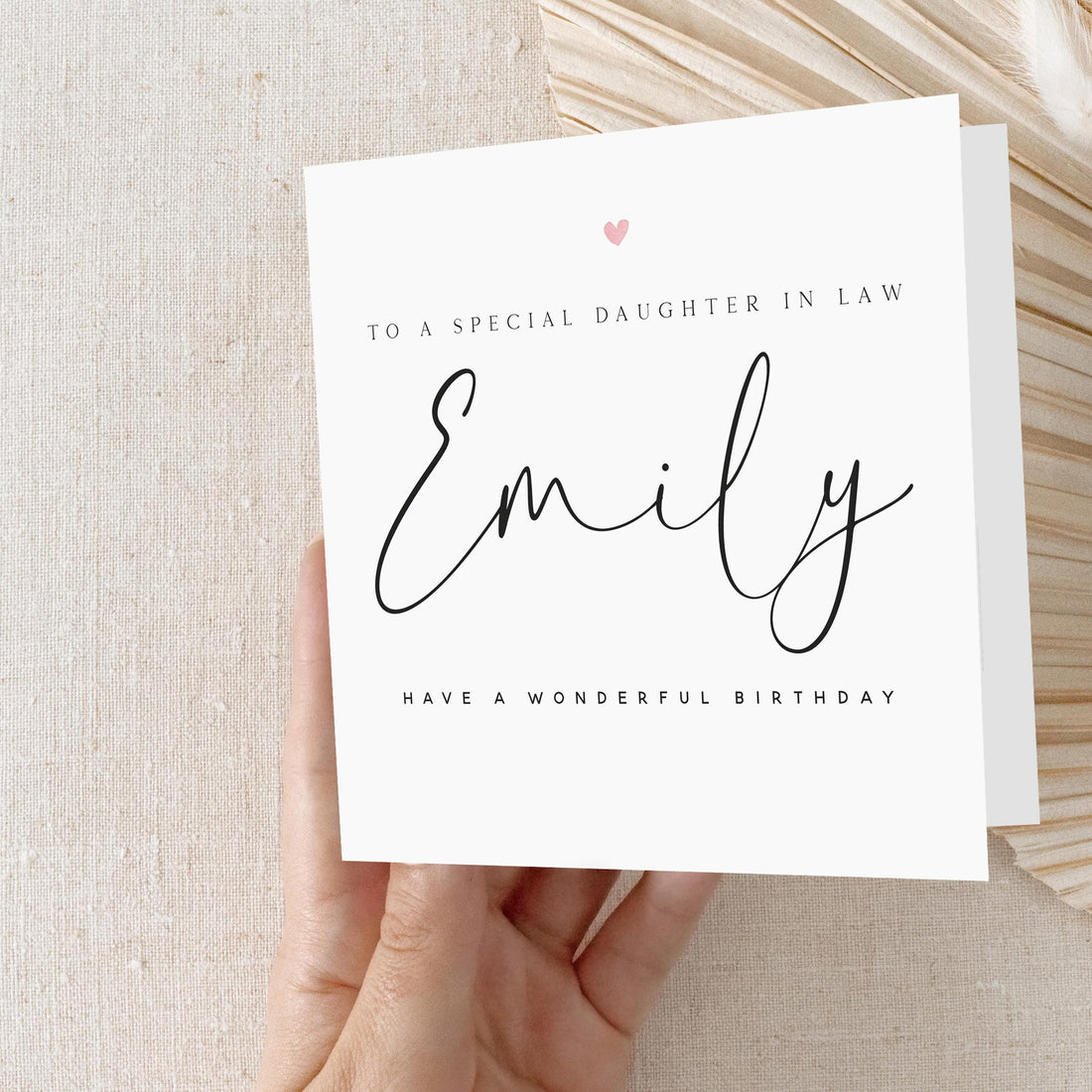 Personalised Birthday Card For Daughter In Law