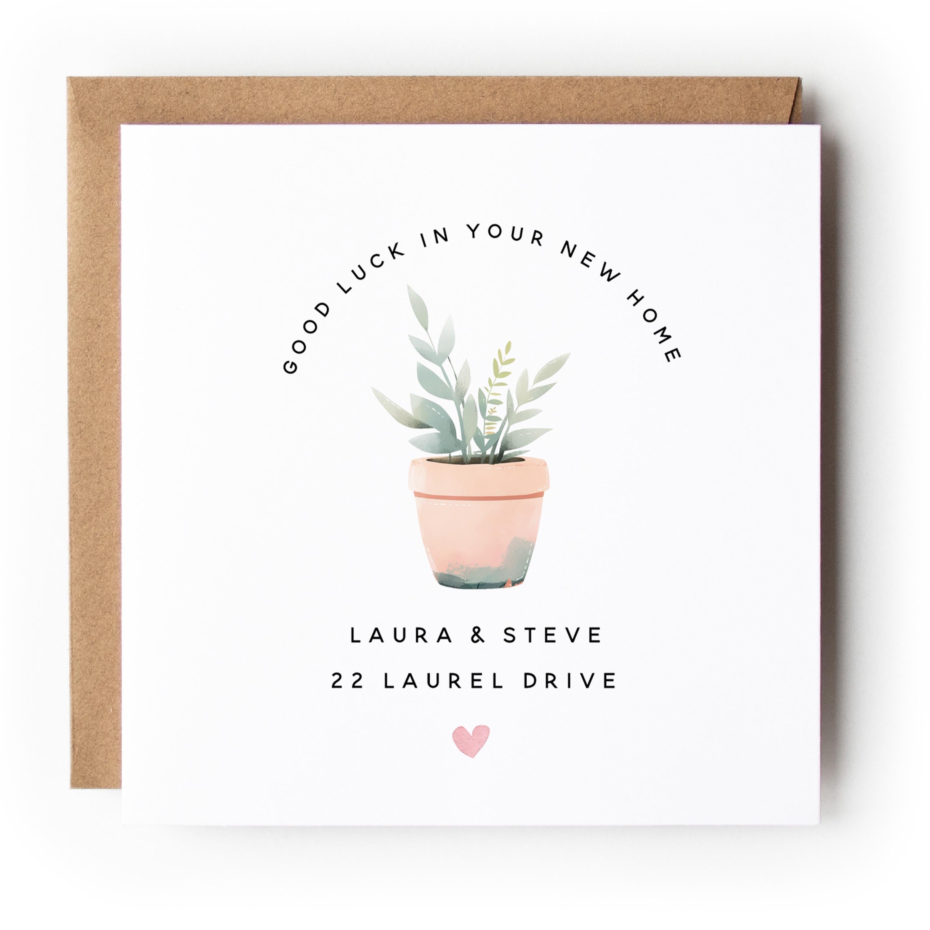 Personalised Plant Housewarming Card