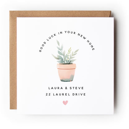 Personalised Plant Housewarming Card