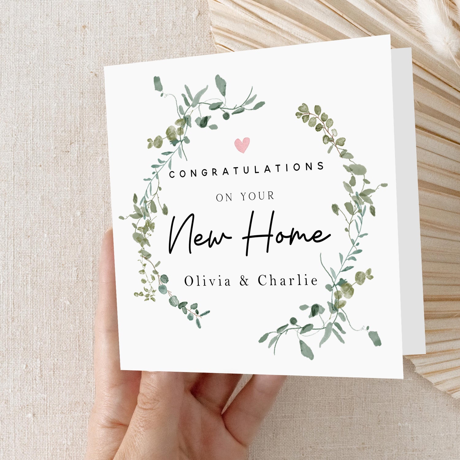 Personalised Botanical Housewarming Card