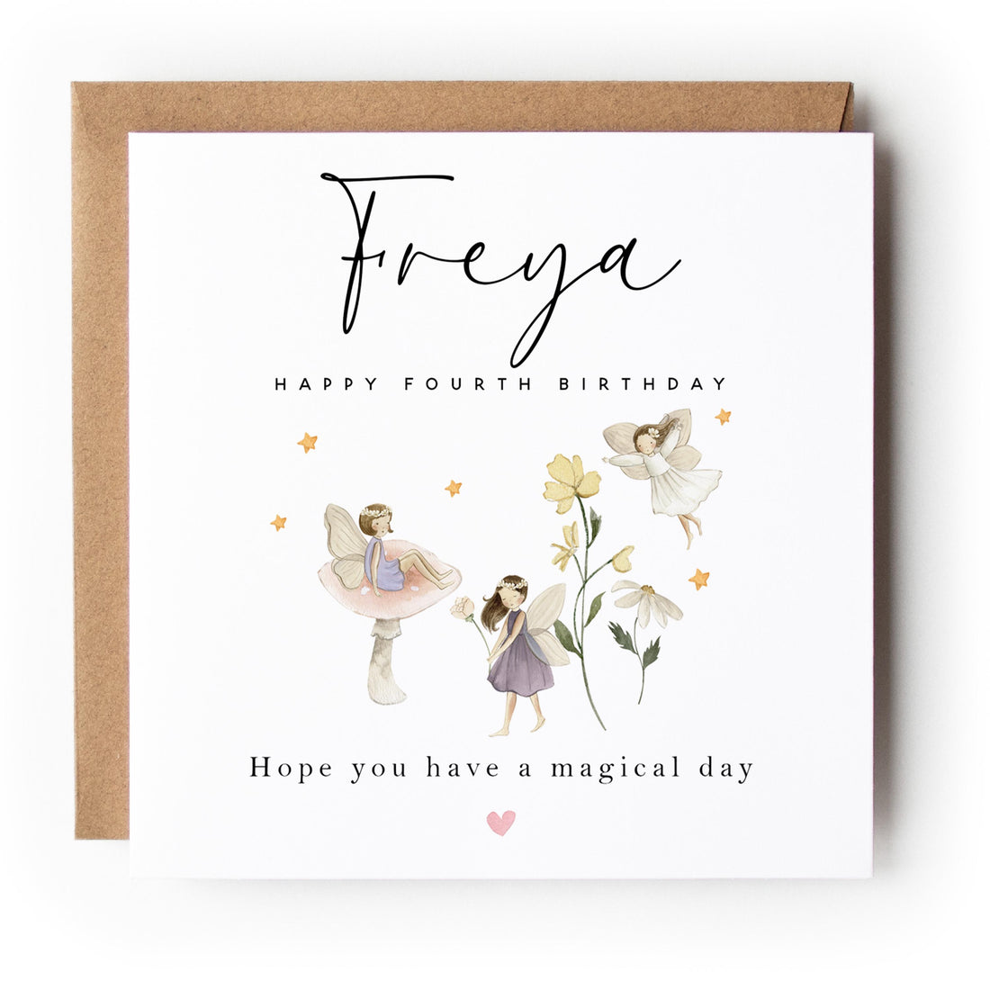 Personalised  Fairy Princess  Birthday Card