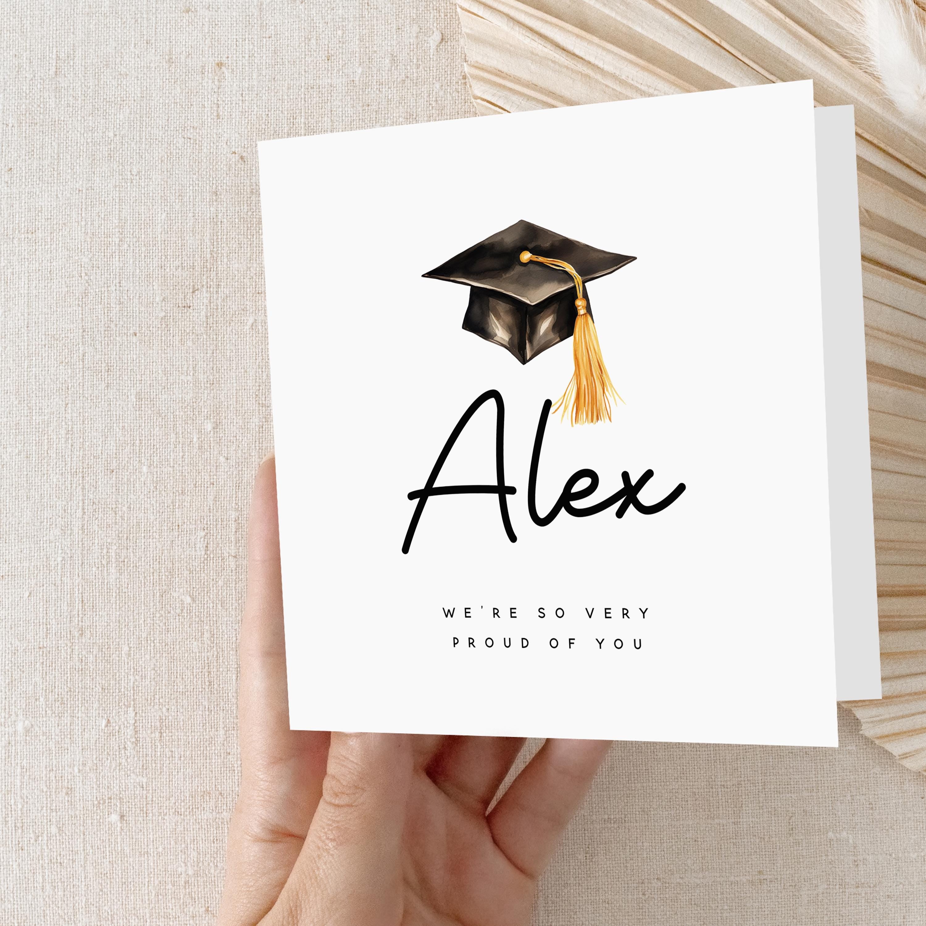 Graduation Card-Personalised Card-Graduated Celebration Card-Well Done-Card For Graduation Day-Card For Son, Daughter, Graduation Gift