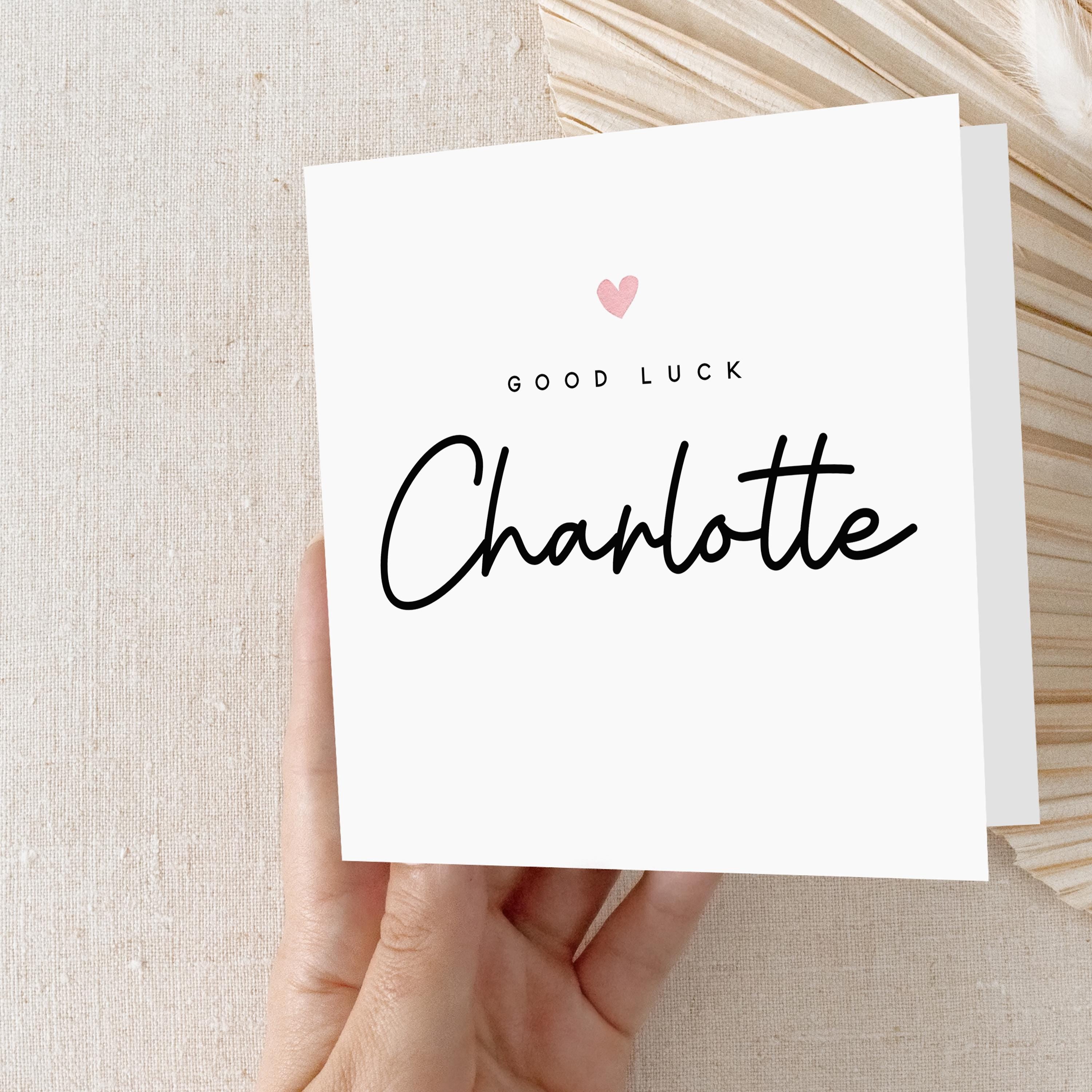 Personalised Good Luck Card,Leaving Card,New job Card,University School Exams Card,Good Luck Gift, Card For Him, Card For her,Kraft Envelope