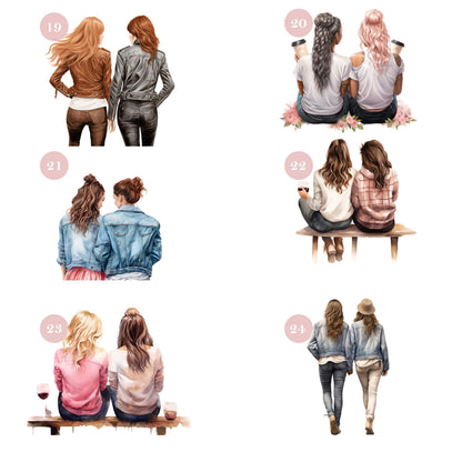 Personalised Bestie Card, Card For Best Friend, Happy Birthday Card For Bestie, Best Friend Birthday Gift, For Her, Kraft Envelope Included