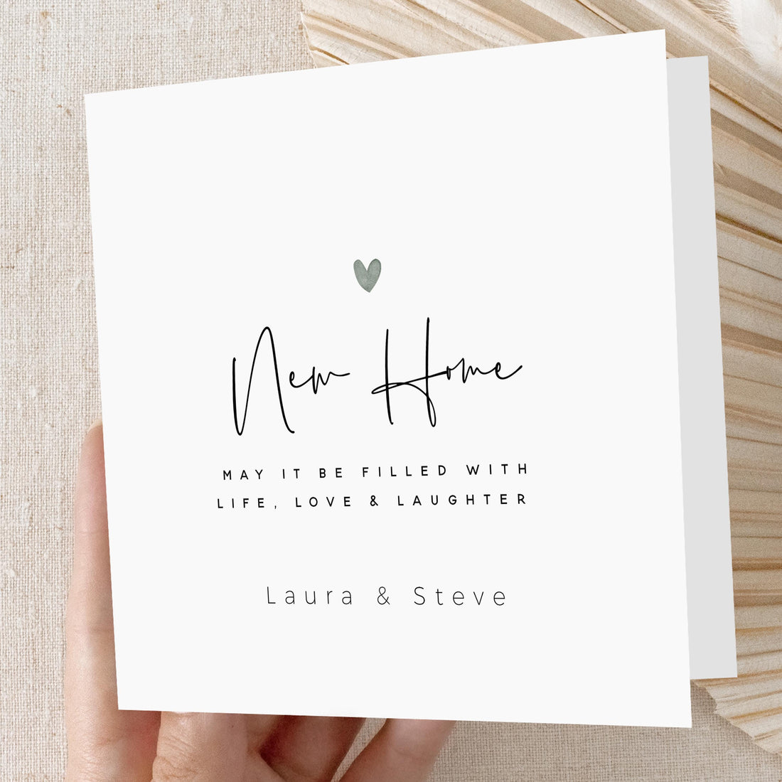 Personalised New Home Card-Housewarming Card-Moving Day-Welcome New Home-First Home Card-Congratulations New Home Gift-Life Love Laughter