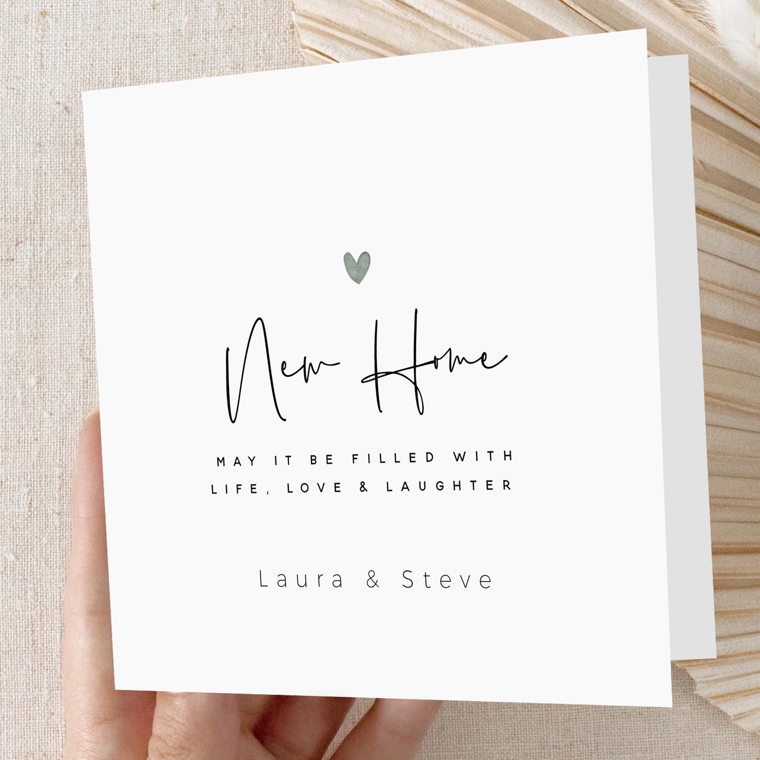 Personalised New Home Card-Housewarming Card-Moving Day-Welcome New Home-First Home Card-Congratulations New Home Gift-Life Love Laughter