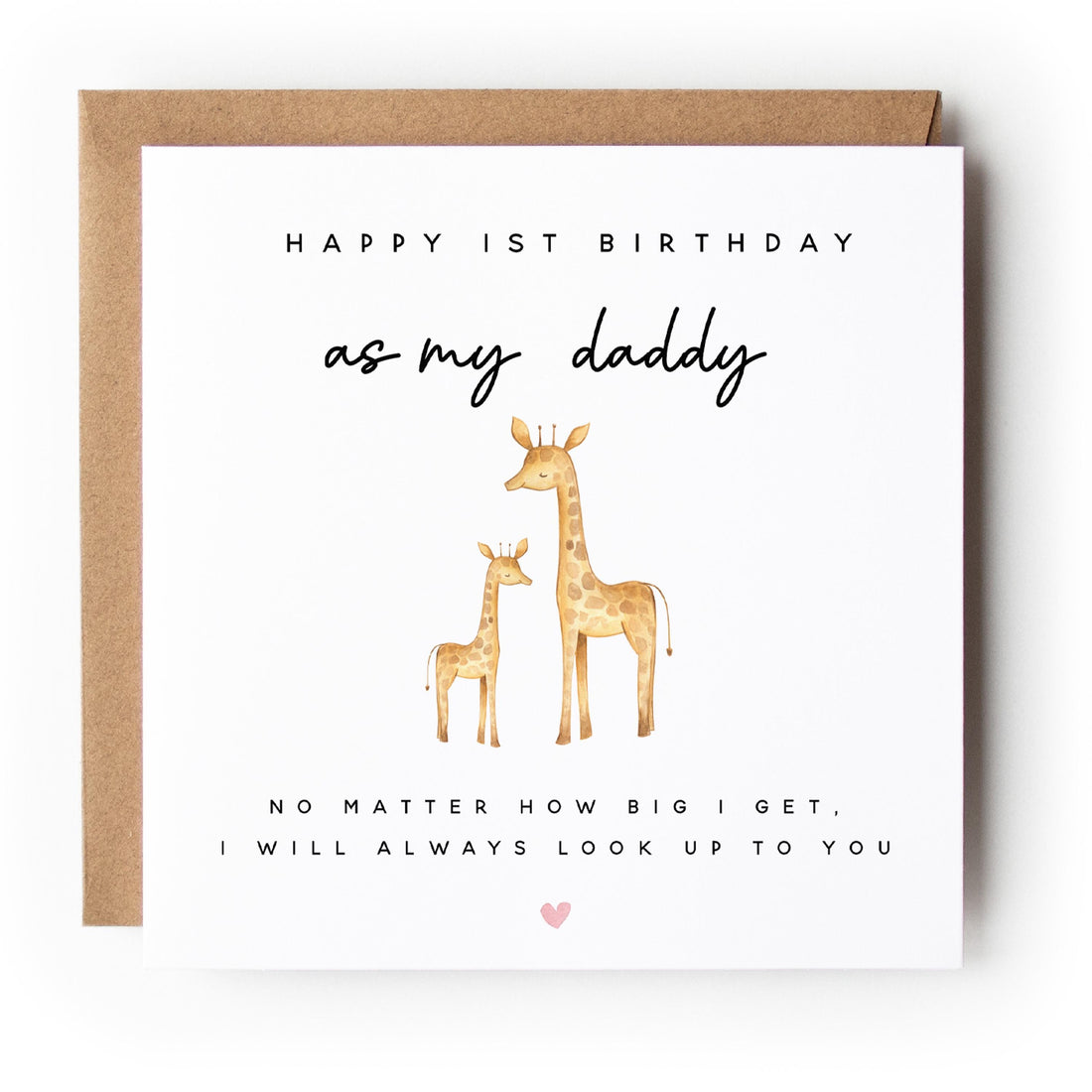 First Birthday As My Daddy Card, Birthday Card For Dad, First Birthday As Dad, Birthday Card For Him, New Dad Card, Kraft Envelope Included