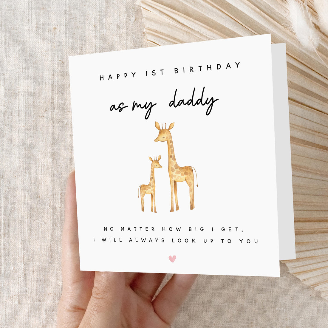 First Birthday As My Daddy Card, Birthday Card For Dad, First Birthday As Dad, Birthday Card For Him, New Dad Card, Kraft Envelope Included