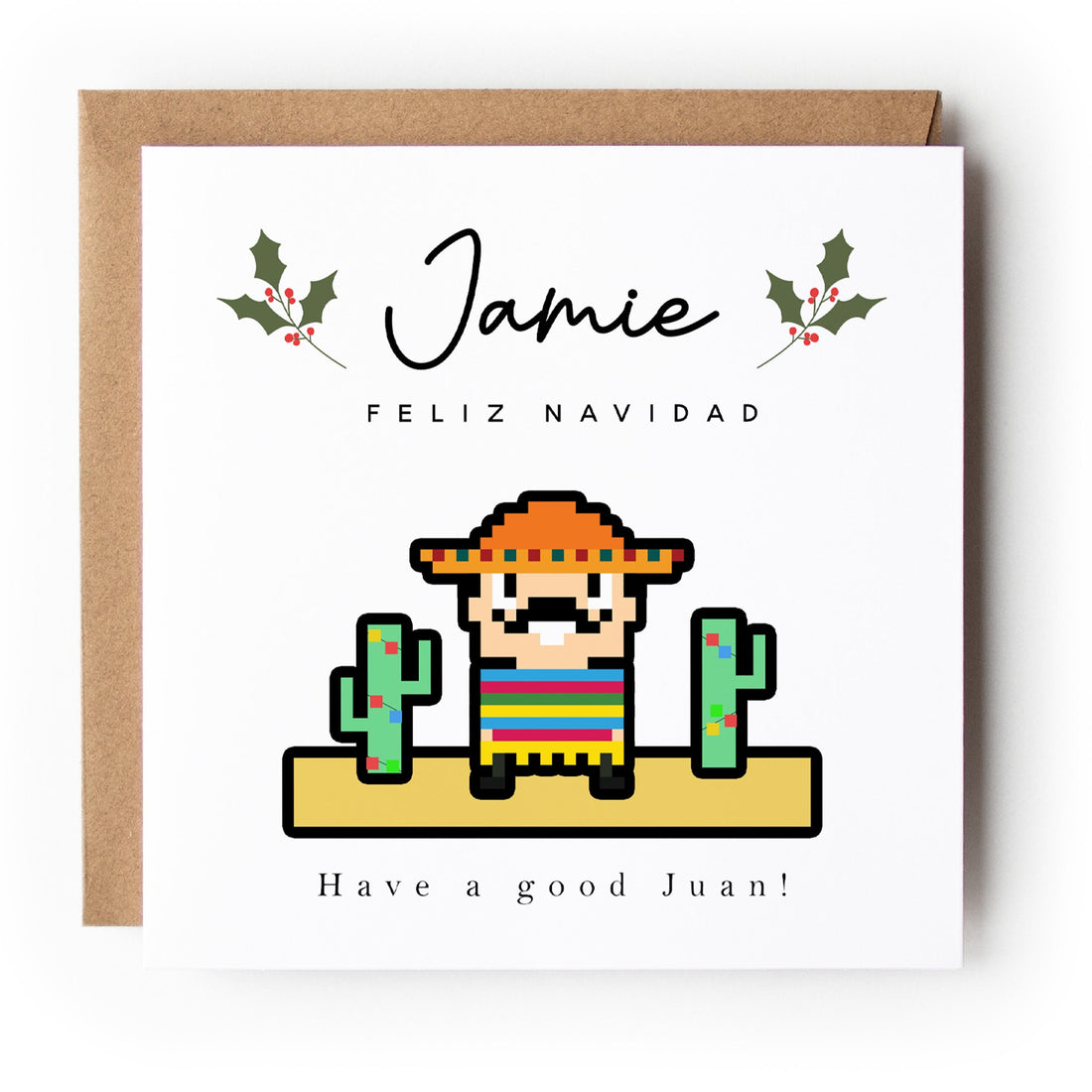 Personalised Christmas Card-Christmas Card For Him ,Family, Friends-Feliz Navidad-Christmas Gift For Family and Friends-Fun Christmas Card
