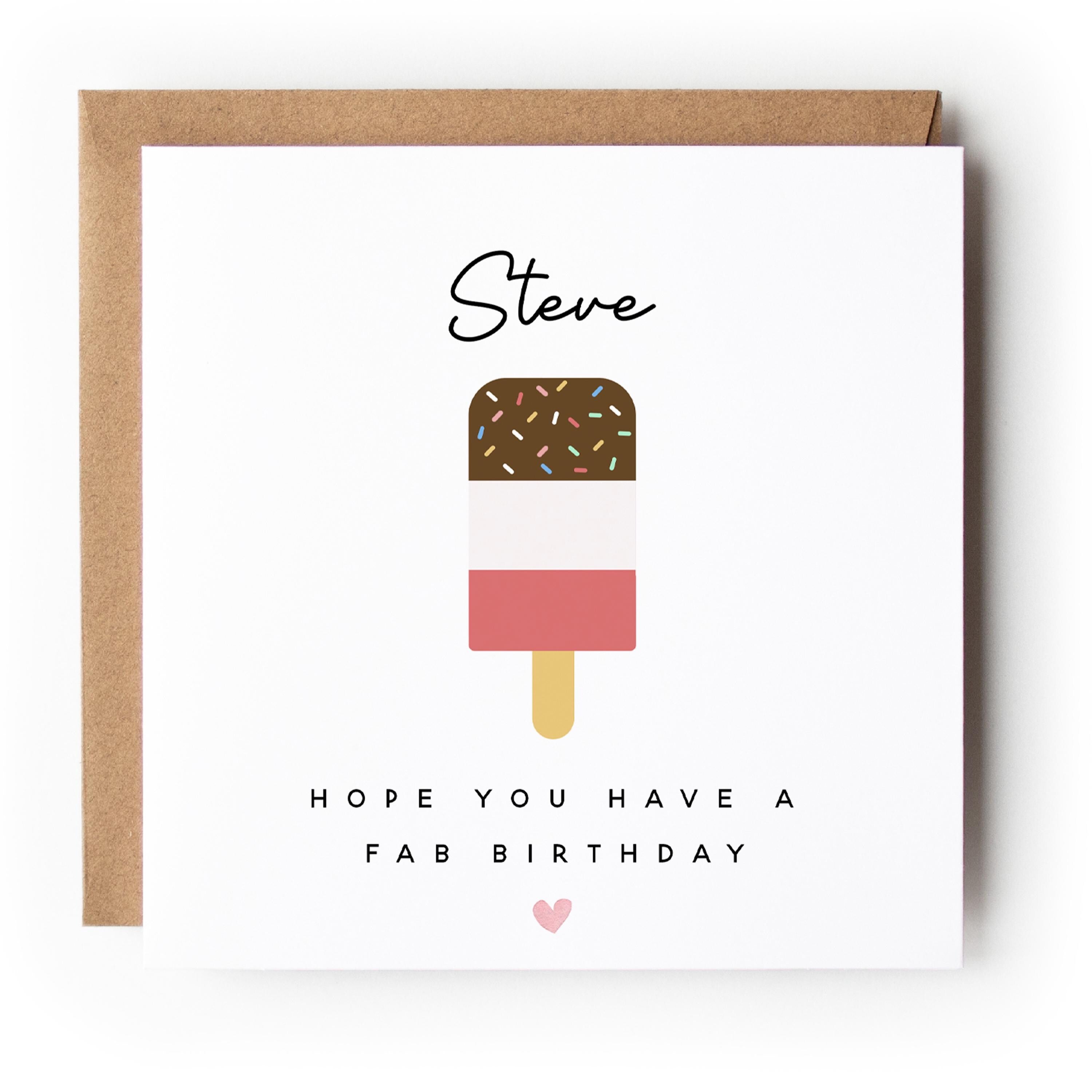 Birthday Card Fab Birthday-Happy Birthday Card-Card For Boyfriend, Girlfriend, Wife, Husband, Friend Card-Pun Card-6 x 6 inch-Kraft Card