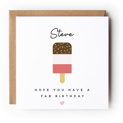 Birthday Card Fab Birthday-Happy Birthday Card-Card For Boyfriend, Girlfriend, Wife, Husband, Friend Card-Pun Card-6 x 6 inch-Kraft Card