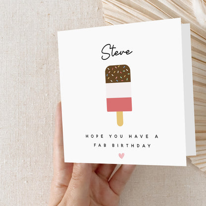 Birthday Card Fab Birthday-Happy Birthday Card-Card For Boyfriend, Girlfriend, Wife, Husband, Friend Card-Pun Card-6 x 6 inch-Kraft Card