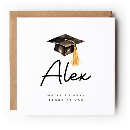 Graduation Card-Personalised Card-Graduated Celebration Card-Well Done-Card For Graduation Day-Card For Son, Daughter, Graduation Gift