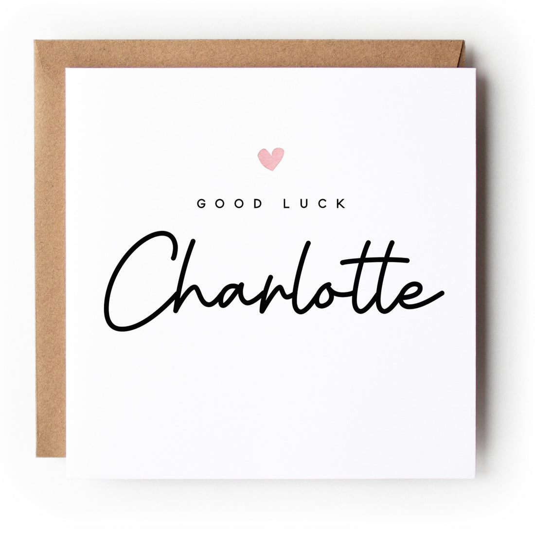 Personalised Good Luck Card,Leaving Card,New job Card,University School Exams Card,Good Luck Gift, Card For Him, Card For her,Kraft Envelope