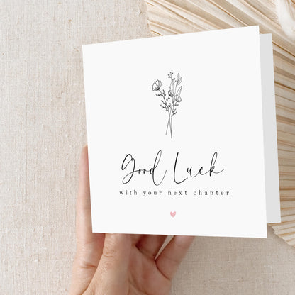 Personalised Good Luck Card,Good Luck With Next Chapter,Leaving Card,New job Card,University School Exams Card,Good Luck Gift,Kraft Envelope