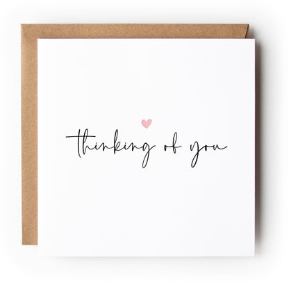 Thinking Of You Card, Get Well Soon, Sympathy Card, Card For Friend, Loved One, Card For Family, Card For Him, Card For her-Kraft Envelope