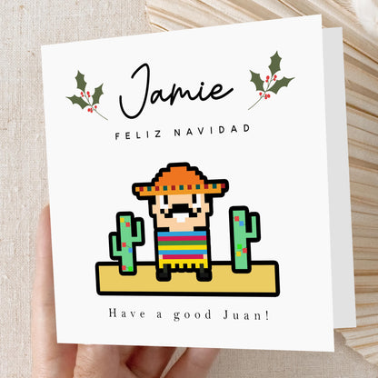 Personalised Christmas Card-Christmas Card For Him ,Family, Friends-Feliz Navidad-Christmas Gift For Family and Friends-Fun Christmas Card