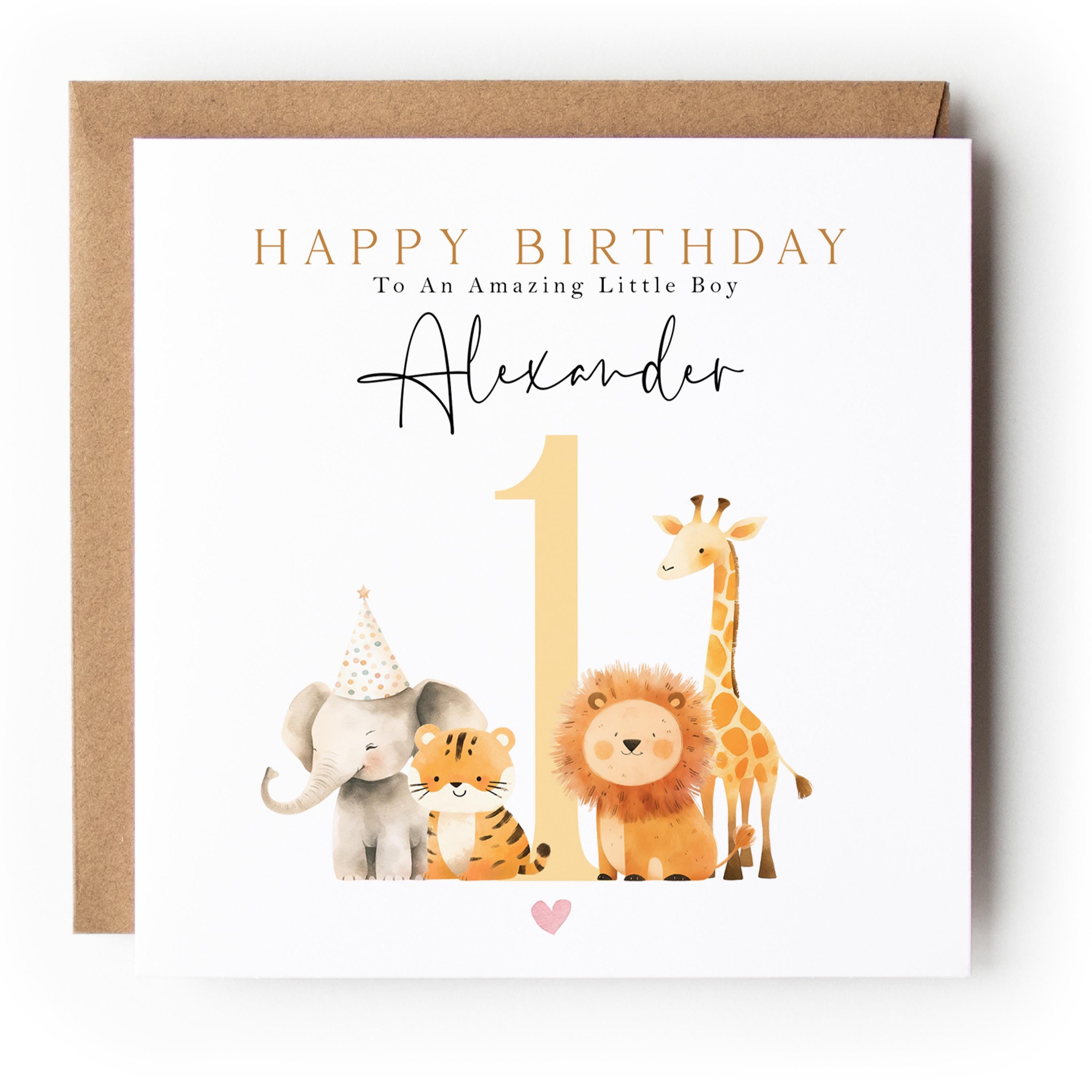 Personalised 1st Birthday Card, Children&