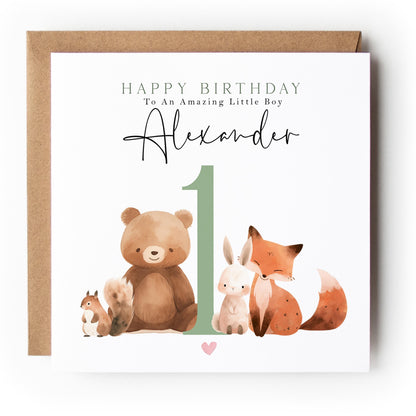 Personalised 1st Birthday Card, Children&