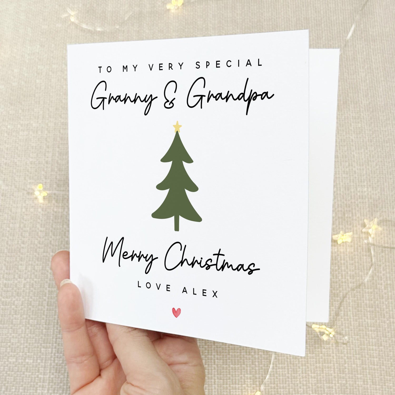 Grandparents Christmas Card-Personalised Christmas Card-Christmas Card For Grandma Grandad-Nan Grandpa Christmas Card-Grandparents Xmas Gift