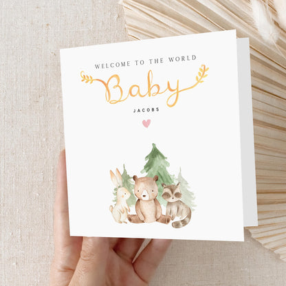 Personalised New Baby Card, Welcome To The World Card, Newborn Baby, It&