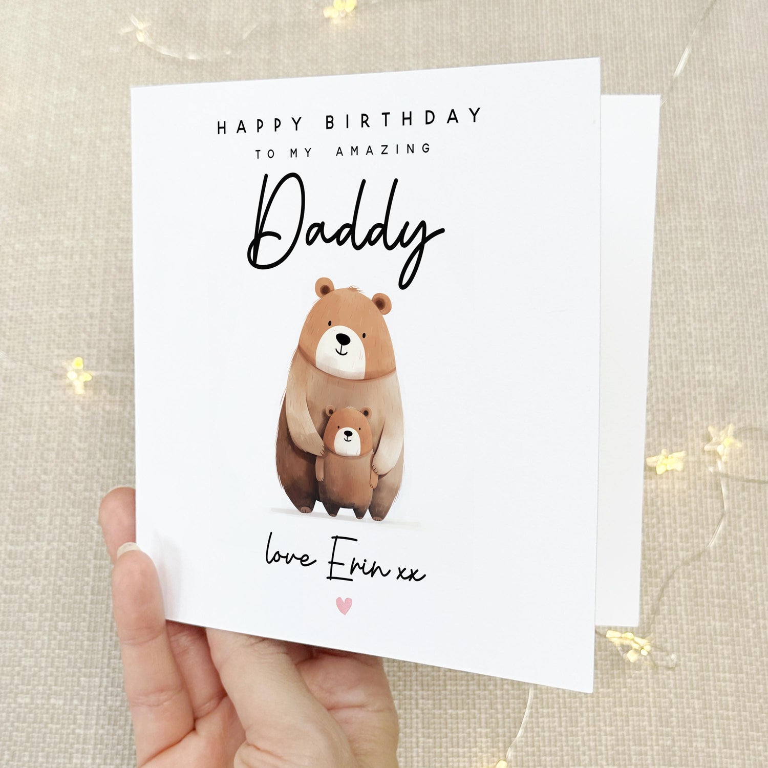 Birthday Card To My Daddy Card, Birthday Card For Dad, First Birthday As Dad, Birthday Card For Him, New Dad Card, Kraft Envelope Included