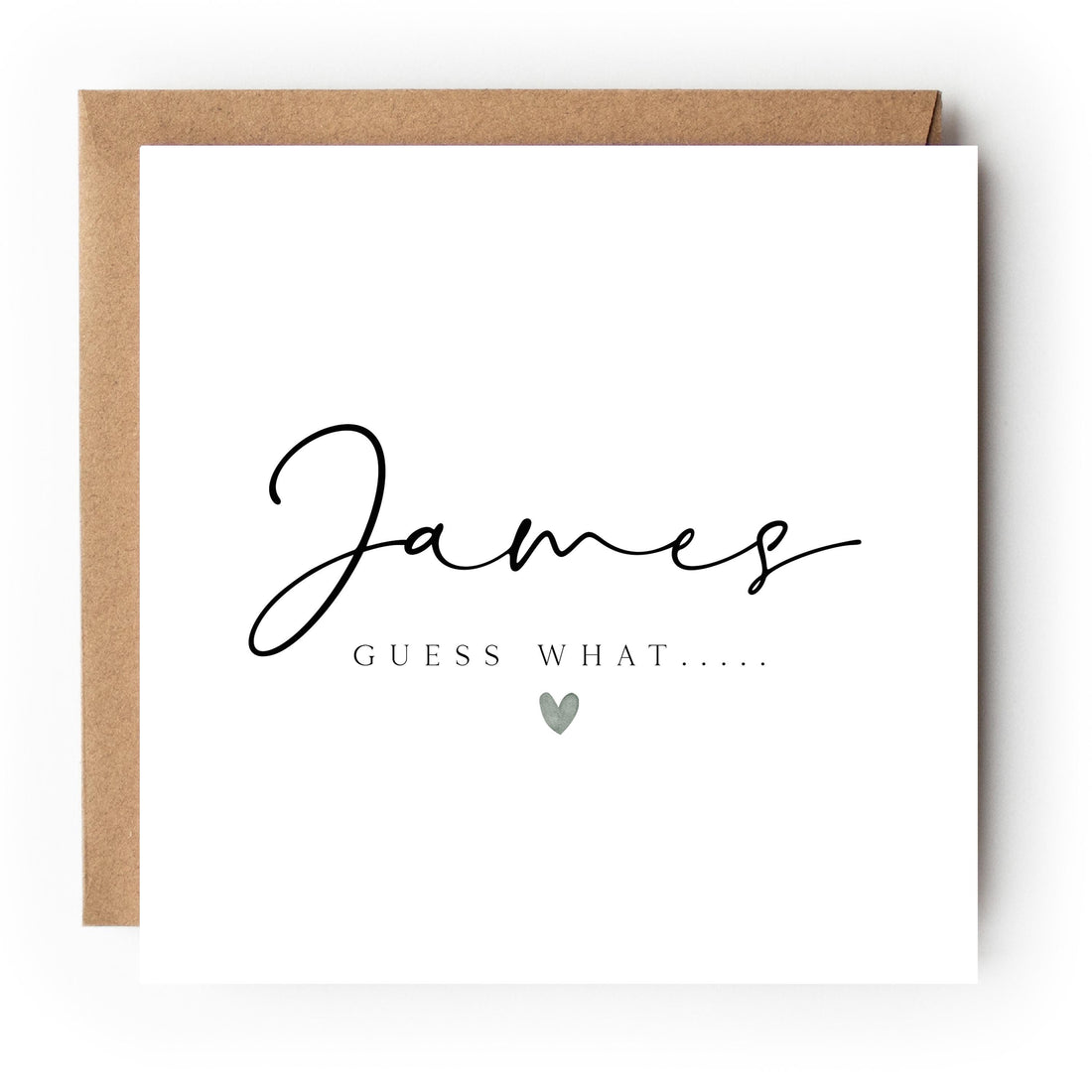 Pregnancy Announcement Card-Personalised Card-We&