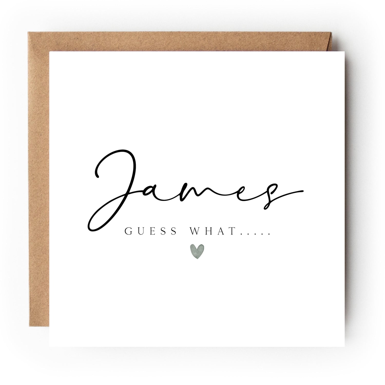 Pregnancy Announcement Card-Personalised Card-We&