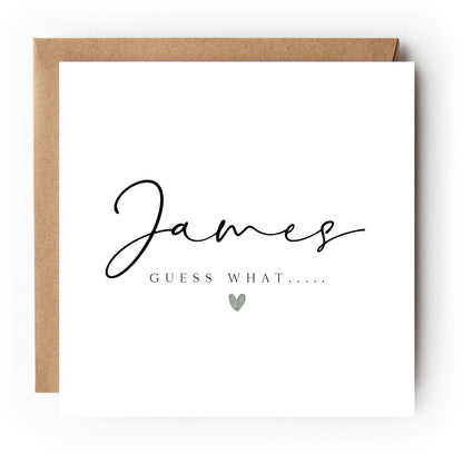 Pregnancy Announcement Card-Personalised Card-We&